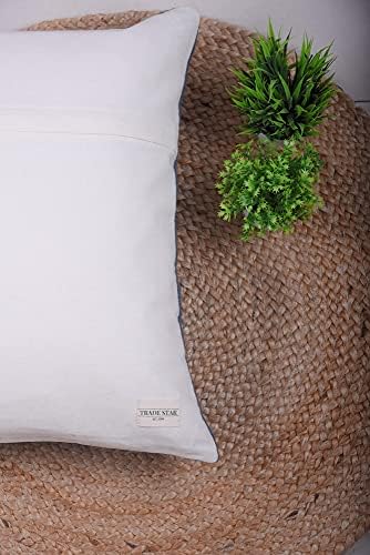 Trade Star Mudcloth Throw Pillow Case 100% Cotton Pillow Cover Floor Cushion Cover Decorative Farmhouse Authentic Boho Accent Printed Sofa (Dark Grey (Snow), 18 X 18 Inches) - Image 5