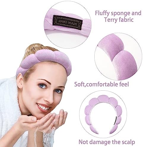 Ayesha Spa Headband for Washing Face Makeup Skincare Soft Sponge Hair band - Image 4