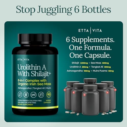 Urolithin-A Complex with Shilajit, Sea Moss, Ashwagandha & Tongkat Ali 90Ct - Image 5