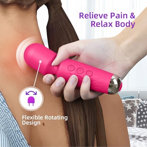 Apowand Mini Personal Massage Small Cordless Handheld Massager - Powerful - Quiet - Back Legs Hand Pains and Sports Recovery(Rose) - Image 2