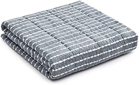 YnM Weighted Blanket,Heavy 100 Percent Oeko-Tex Certified Cotton Material, Bed Blanket for One Person of 140lbs, Ideal for Twin/Full Bed (60x80 Inches, 17 Pounds, Sprout Green) by YNM