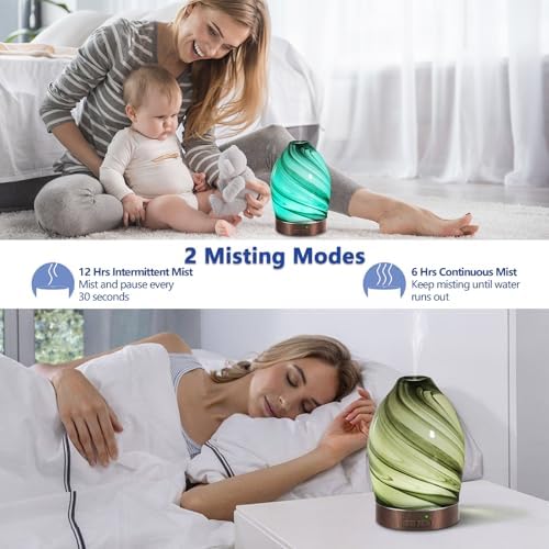 Essential Oil Diffuser Diffuser -Aromatherapy Diffuser for Essential Oils with Timer and 7 Colors LED Light Ultrasonic Diffuser with Auto Shut-Off, Home Office Decor&Gift（Storm Cloud） - Image 5