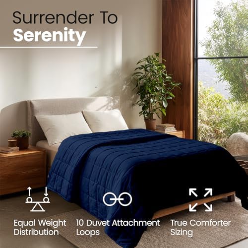HomeSmart Queen Size Weighted Blanket 30 lbs - Breathable Ultra Soft Fabric - Image 3