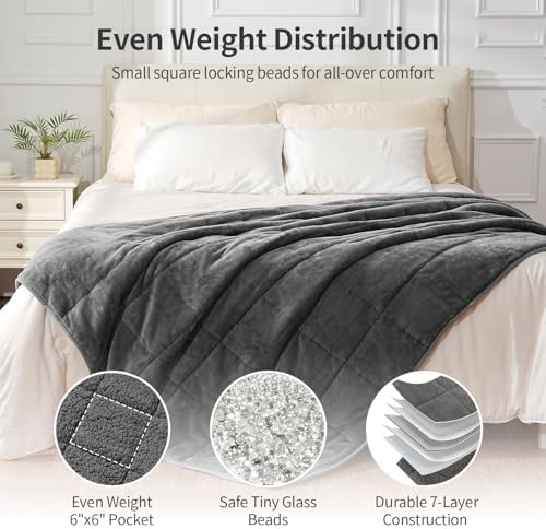 Uttermara Weighted Blankets for Adults Full Size, 15lbs 48x72 inches - Image 6