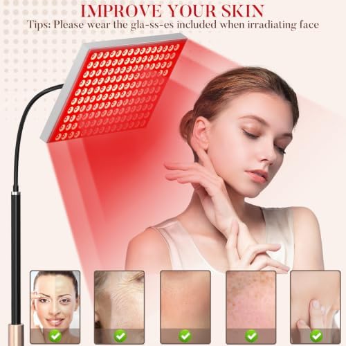 Red Light Therapy for Body Face, Infrared Light Therapy Panel Lamp with Stand, 660nm and 850nm Near Infrared LED Red Lights Therapy Device at Home, Gift for Mom Wife Girlfriend Sister Women - Image 2