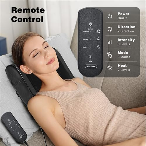Boriwat Back Massager with Heat, Percussion & Shiatsu 2-in-1 Massager for Lower Back Pain Relief, 3D Deep Tissue Kneading Massage Pillow for Back, Waist, Leg, Foot Relax, Gifts for Women Men - Image 3