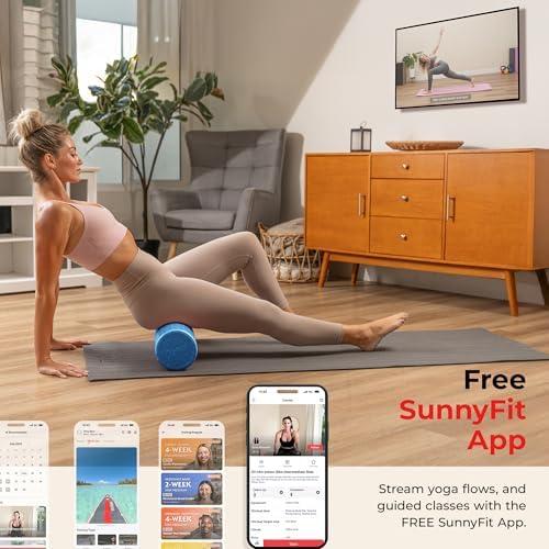 Sunny Health & Fitness 24" Blue High-Density Yoga Foam Roller - Image 6