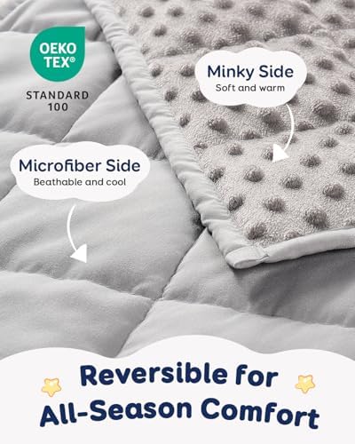 Kivik 5lbs Weighted Blanket, Cooling Soft Minky Dot Heavy Blankets, 36"x48" - Image 3