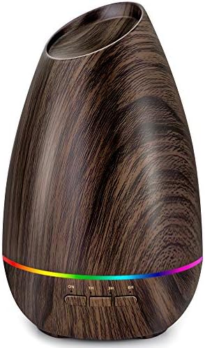 InnoGear 400ml Essential Oil Diffusers for Home Scent Humidifier, Brown by InnoGear