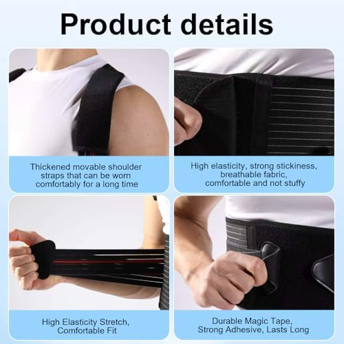 Posture Corrector for Women and men Adjustable Back Brace Posture Corrector For Back Pain Relief - Scoliosis, Hunchback, Spine Corrector Large(waistline 33.5in-37.4in) - Image 6