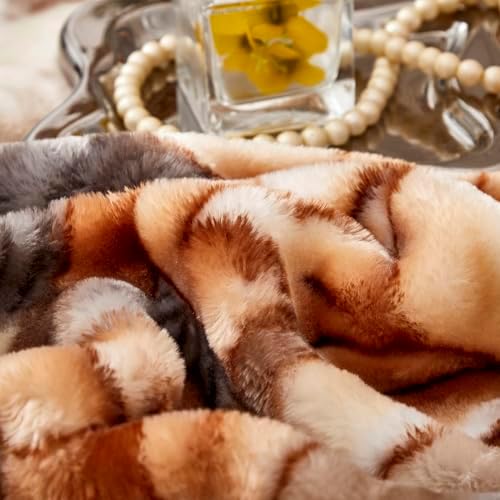Korean Mink Blanket 59×79 inch, Silky Soft and Warm,2 Ply Reversible Raschel Bed Blanket for Single Bed. - Image 7