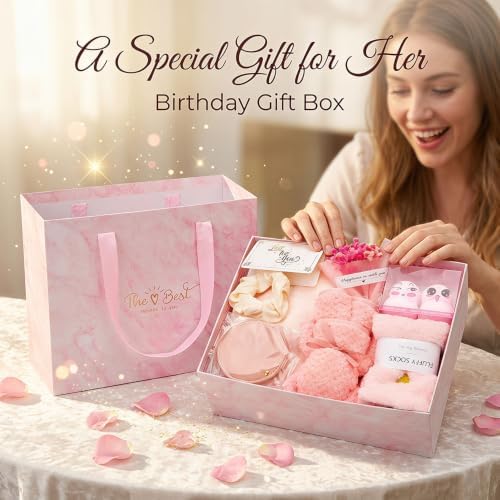 Birthday Gift for Women Friendship Women's Birthday Gifts Self Care Gift Get Well Relaxing Spa Gift Basket Set for Wife Mom Girlfriend Best Friend Sister Teen Girls Coworker (pink) - Image 6