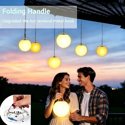 LOFTEK 8-inch Floating Pool Lights, Rechargeable LED Ball Light, Hangable - Image 5