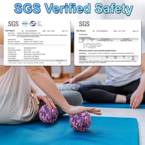 Deep Tissue Massage Ball for Exercise & Recovery - SGS Certification - Targets Back, Shoulder, Legs&Feet - Relieves Muscle Knots, Joint Pain&Tightness, Pressure Point Therapy- Myofascial Release Ball - Image 2