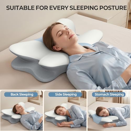 Cervical Neck Pillow - Contour Memory Foam Pillows for Pain Relief - Image 7