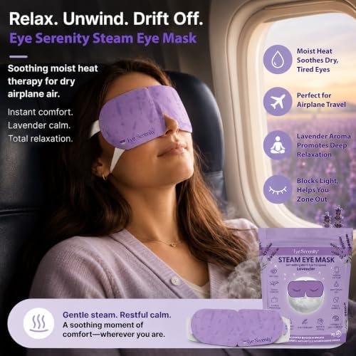 Eye Serenity Steam Eye Mask, Heated Eye Mask Fast Relief for Stye, Lavender - Image 4
