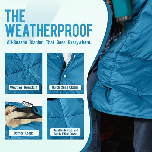 COVACURE Camping Blanket, Packable Down Alternative Outdoor Blanket 57X78'' - Image 4