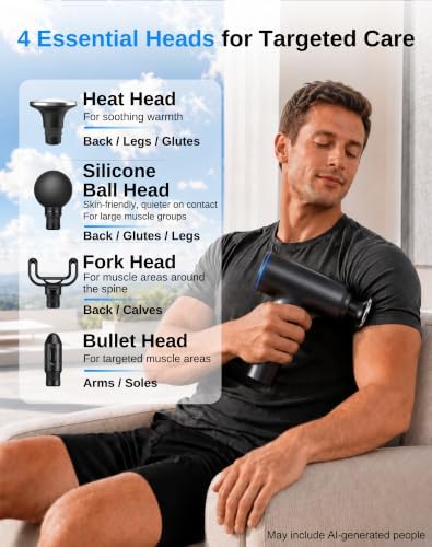 arboleaf Heated Massage Gun Deep Tissue, 3 Heat Levels, 2026 Latest Model - Image 7