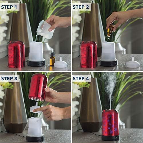 Airome Snowman Medium Essential Oil Diffuser|100 mL Humidifying Ultrasonic Aromatherapy Diffuser 8 Colorful LED Lights, Intermittent & Continual Mist, Auto Shut-Off - Image 4