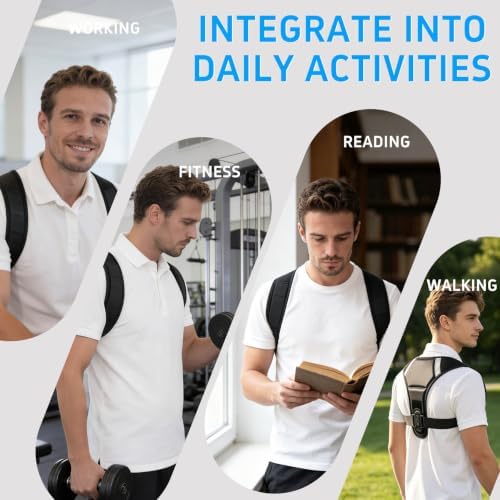 Posture Corrector for Women and Men, Adjustable Back Brace Support, Back Straightener for Rounded Shoulders and Hunchback Support, Upper Back Brace Shoulder Straightener for Neck, Shoulder and Upper Back Support, Breathable Invisible Under Clothes (Bla... - Image 7