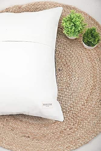Trade Star Decorative Boho Accent Pillow Covers 100% Cotton Handmade Farmhouse Throw Pillowcase Black Cushion Cover for Chair, Car Décor - Image 5