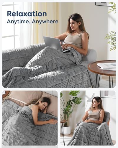 Kivik 25lbs Weighted Blanket for Adults, 80"x87" King Size Heavy Blankets - Image 5