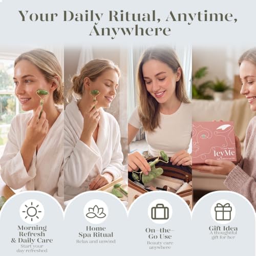 BAIMEI IcyMe Gua Sha & Jade Roller Set for Facial Sculpting and Relaxation - Image 5