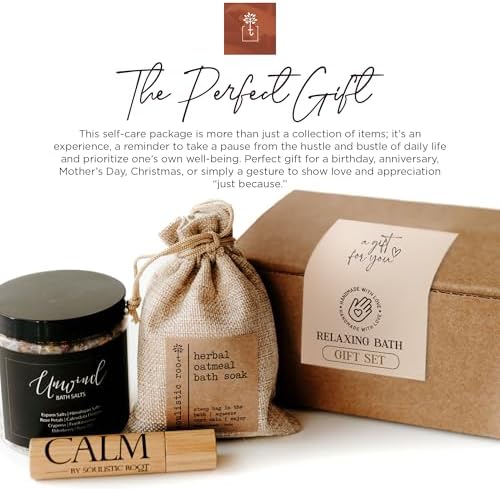 Relaxing Bath Gift Set for Women – Ready-to-Gift Spa Gift Set with Calm Essential Oil Roller, Epsom Bath Salts & Organic Lavender Oatmeal Bath Soak by Soulistic Root - Image 6