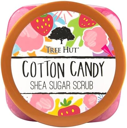 Tree Hut Cotton Candy Body Scrub, Exfoliating& Hydrating Sugar Scrub with Shea Butter&Essential Oils,Smooth Skin,Body Exfoliator For All Skin Types,Self Care Gifts for Women, Vegan, 18 Oz,(Pack of 2) - Image 2