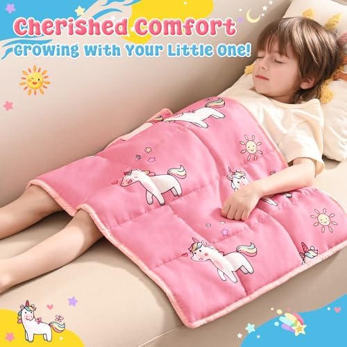 anfie Weighted Lap Pad 2 Pounds, Weighted Blanket (30"*40") Cooling Blanket for Resting,Weighted Throw Blanket for Travel Indoor Outdoor (Little Unicorn) - Image 3