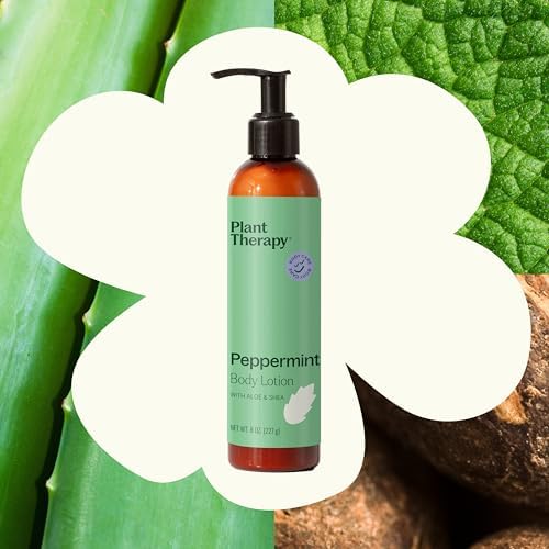 Plant Therapy Peppermint Body Lotion with Aloe and Shea, 8 oz - Image 4