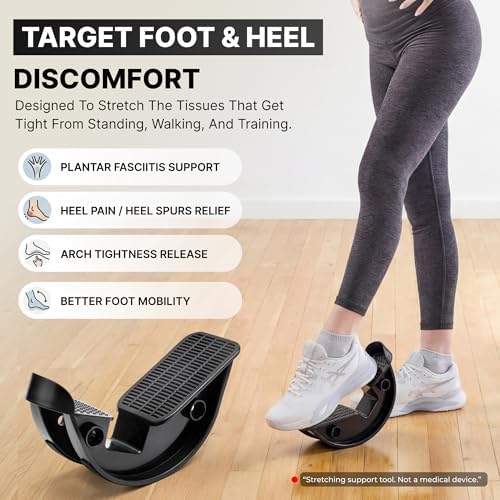 DMoose Fitness Foot Rocker & Foot Stretcher for Plantar Fasciitis & Achilles Tendonitis - Deep Hamstring & Heel Stretch for Improved Flexibility & Pain Relief - Durable & Non-Slip Calf Stretcher - Image 2