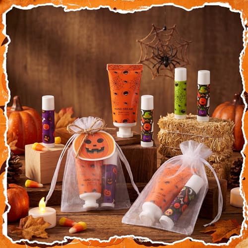 144 Pcs Halloween Pumpkin Lip Balm Hand Cream Party Favor Gifts - Image 4