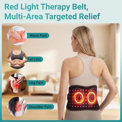 Red Light Therapy Belt for Body Back, 5000mAh Cordless Infrared Waist Wrap - Image 4