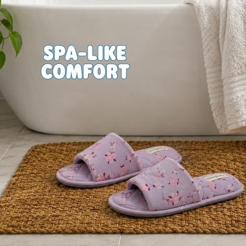 Dearfoams womens Slipper Memory Foam Summer House Shoe Beatrice Terry Slide - Image 2