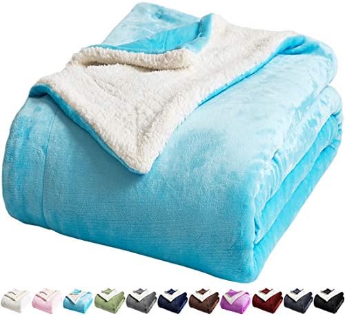 LBRO2M Sherpa Fleece Bed Blanket Super Soft Plush Warm Throw Twin 65"X90" by LBRO2MBedding