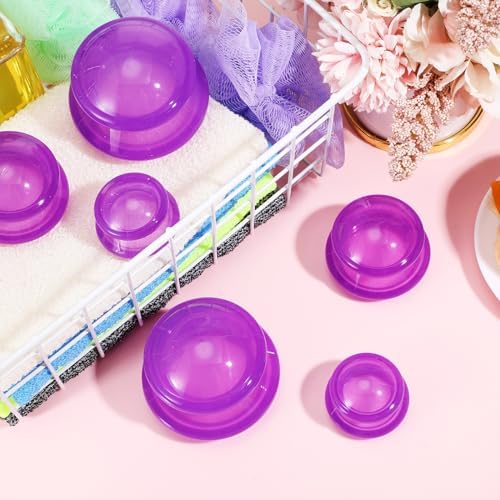 TrelaCo 6 Pcs Silicone Cupping Kit for Massage Therapy,Clear Purple - Image 6