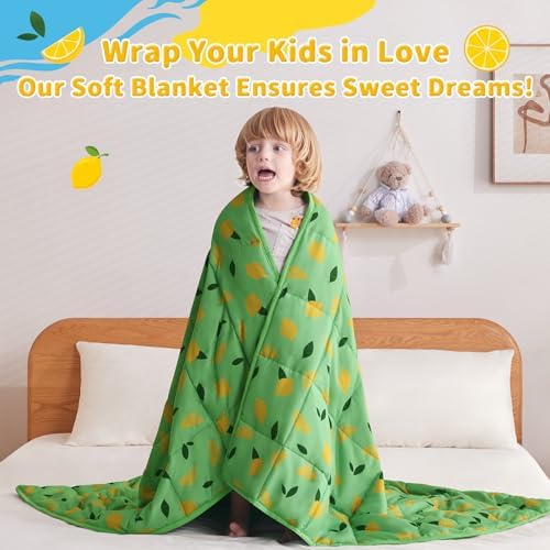 anfie Weighted Blanket (36"x48" 5lbs) Weighted Blanket Cooling Blanket for Resting,Throw Size Breathable Blanket with Premium Glass Bead(Lime Green) - Image 3
