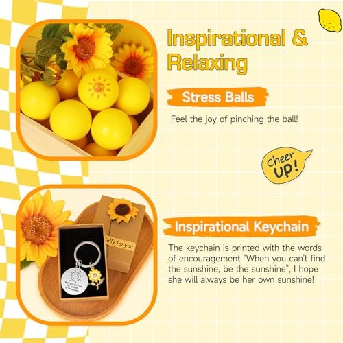 Gift Baskets for Women, 10pcs Unique Birthday Gifts for Women, Best Friend Birthday Christmas Gift, Get Well Soon Gift Basket Sending Sunshine Cheer Up Box for Sister Friendship - BRIGHTEN UP HER DAY - Image 6