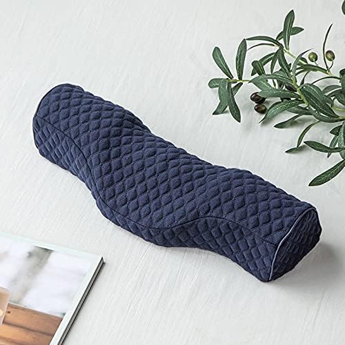 Cervical Neck Pillow for Pain Relief Sleeping, Neck roll Pillow Memory Foam for Stiff Neck Pain Relief ，Travel Bolster Pillow for Bed for Side Sleepers Back Sleeper. (Blue) - Image 6