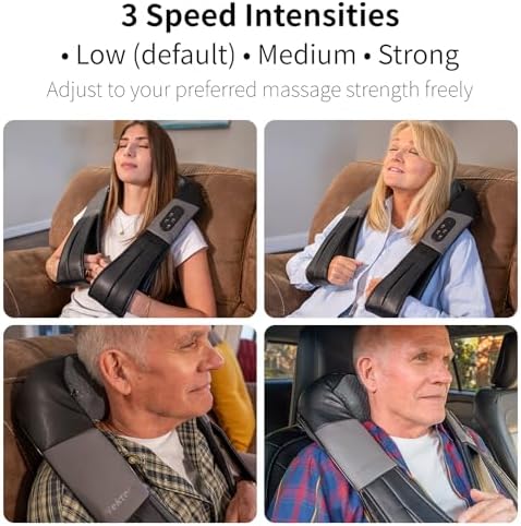 Nekteck Shiatsu Neck Massager with Heat, 2026 Upgraded Cordless Massage - Image 4
