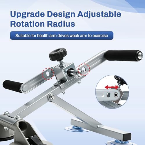 Arm Bike for Physical Therapy Table Top, Arm Exercise Equipment for Seniors, Portable Indoor Stroke Arm Recovery Device for Shoulder Wrist, Hand Cycle Exerciser - Image 5