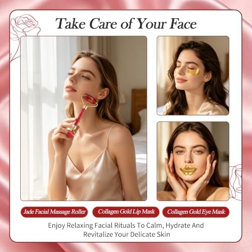 Gift for Women, 21pcs Rose & Cherry Blossom Spa Gift Baskets for Women - Image 7
