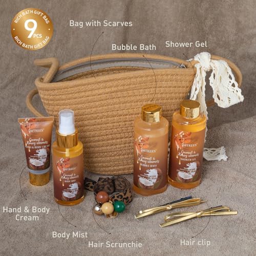 Spa Gift Set for Women, Happy Birthday Gifts for Mom Her Friend Sister Wife, Self Care Get Well Gifts with Coconut & Honey Almond Bath Set for Teengirls,Christmas Gift for Women - Image 4