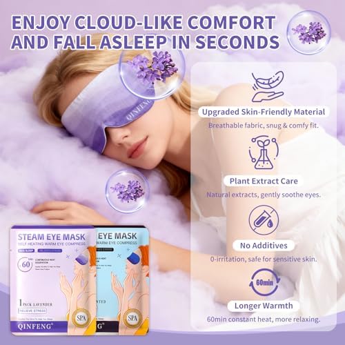 Variety Steam Eye Mask Sleep Self Heating Cornea Care Rest Disposable Relaxation Gifts Self Care Travel Essentials for Dry Eyes 10 Packs - Image 4
