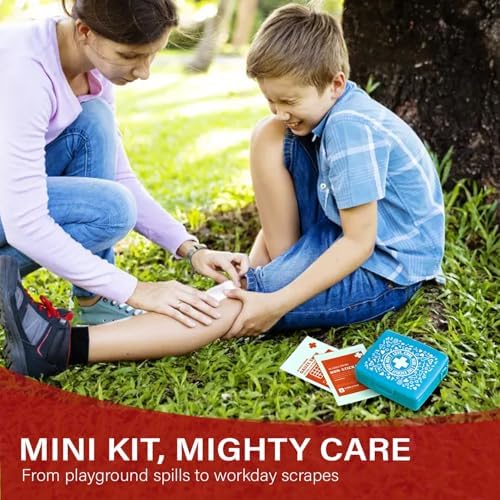 EVERLIT Pocket-Aid Mini First Aid Kit | Compact, Portable Hard-Shell Cases of 50 Items | Cuts, Scrapes, Wound Care Essentials for Travel, Outdoor, School, Camping, Home, Office (12 Packs | 600 Pcs) - Image 7