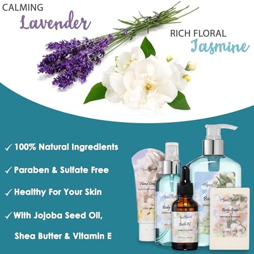 Aqua Elegante Premium Spa Gift Set For Women - Lavender & Jasmine - Image 4