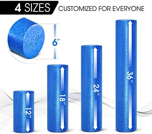 Yes4All High-Density EPP Round Back Roller Foam, Exercise Foam Roller for Yoga, & Pilates, Multiple Sizes and Colours, Blue - 18 inches - Image 6