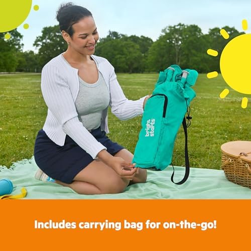 Bright Starts Pop 'N Sit Portable Booster, Indoor/Outdoor Use, Floor Seat with Feeding Tray, Teal, 6 Mos - 3 Yrs - Image 5