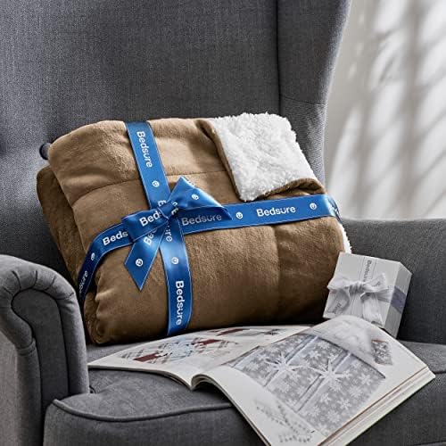 Bedsure GentleSoft Sherpa Fleece Blanket Queen Size for Bed, Non-Heated, Thick and Warm Throw for Women and Men, Soft Fuzzy Plush Queen Blanket for Winter, Camel, 90x90 Inches - Image 6